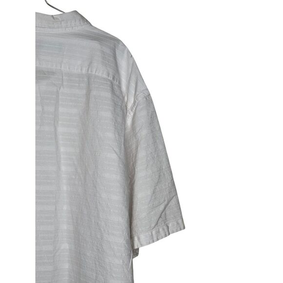 Old Navy Men Top Button-Up Regular Fit Casual Striped Collared Short Sleeve 4XL - Picture 8 of 10